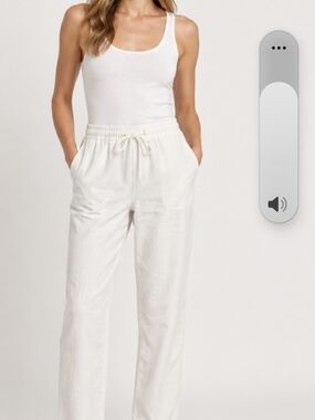 J. Crew Cream Wide-Leg Drawstring Pants